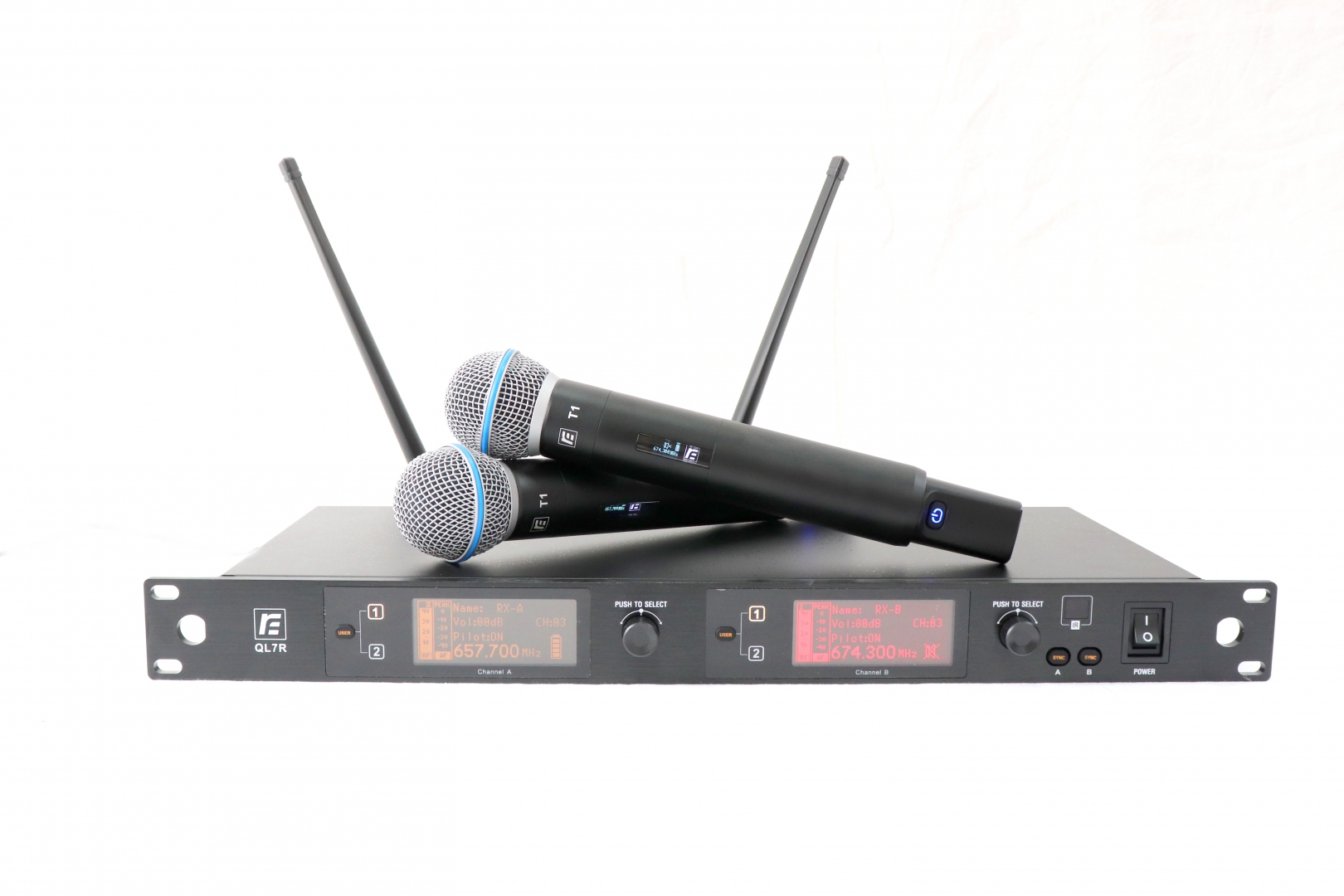 RFIntell QL7R/T1-B 720,500-754,000 МГц 2-канальная радиосистема с 2-мя ручными микрофонами в Кизляре