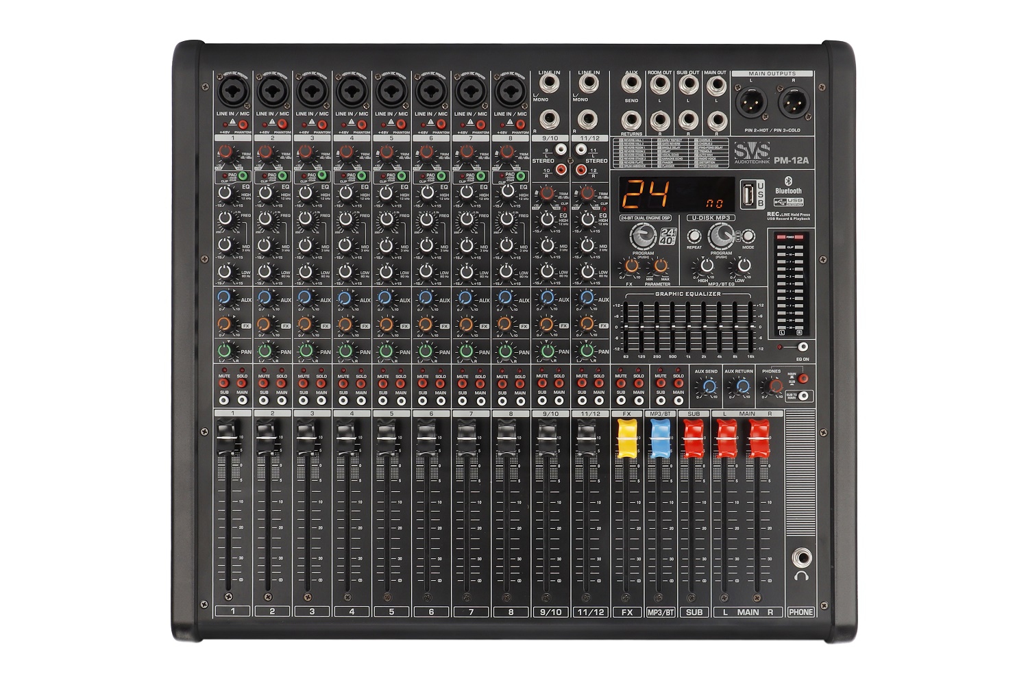 SVS Audiotechnik mixers PM-12A Активный аналоговый микшерный пульт, 12-канальный в Кизляре
